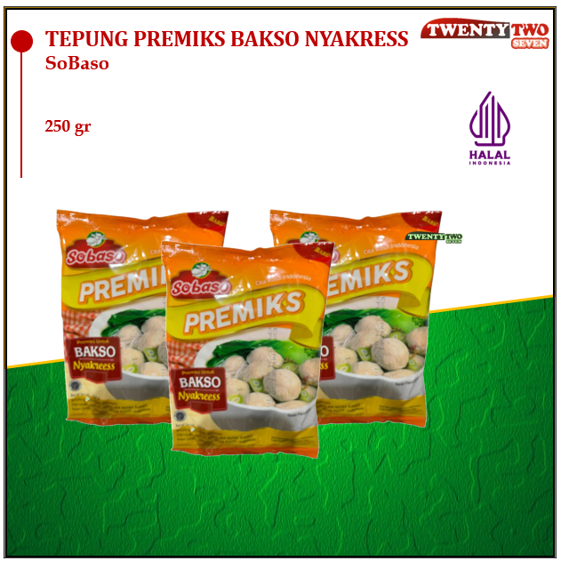 

SoBaso Tepung PREMIKS Bakso Baso Nyakress 250gr