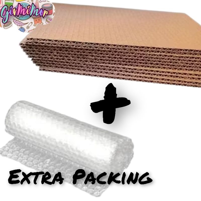 

Extra Packing Bubble wrap + Kardus lembaran