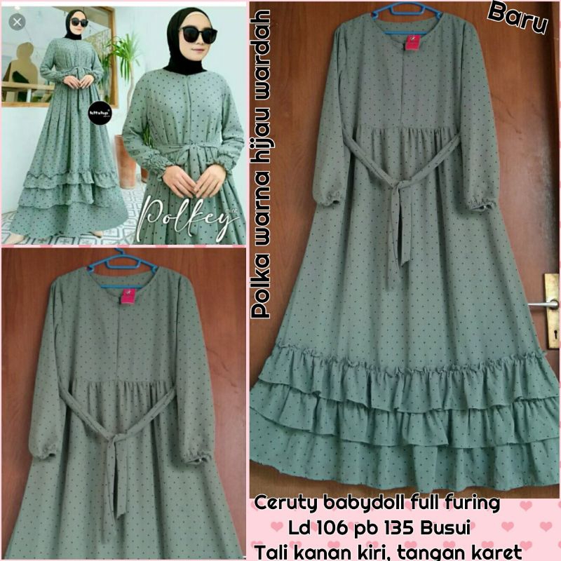 Gamis Polka / Gamis Remaja/Gamis Katun Polka