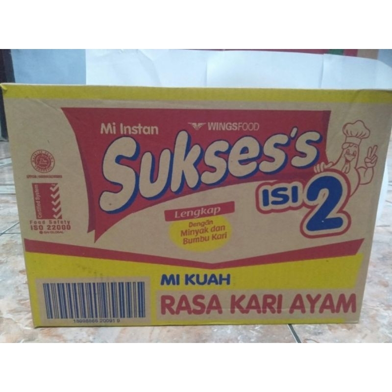 

Mie Suksess isi 2 Rasa Kari Ayam isi 24 Bungkus / Dus