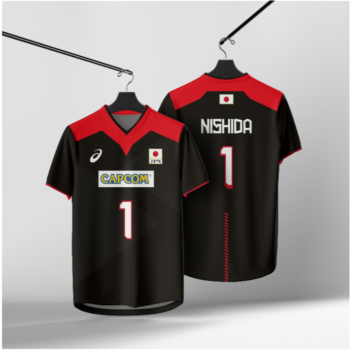 Jersey Volly Japan Capcom Nishida 2024 FULL PRINTING