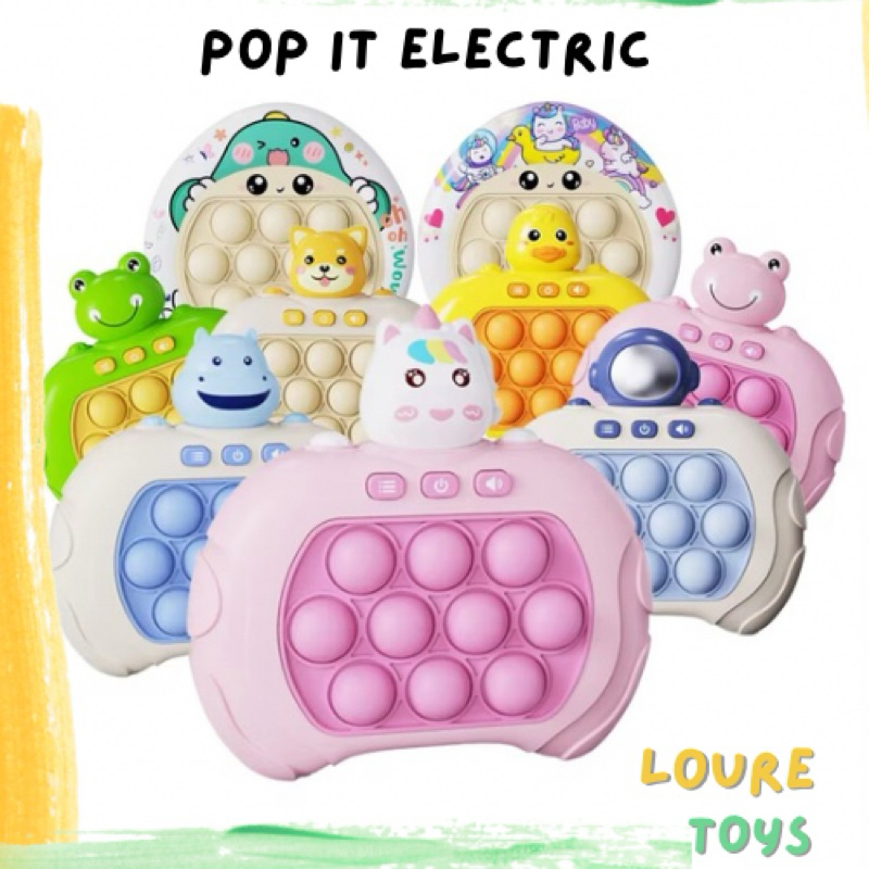 LOURE - Pop It Games Machine Toys - Mainan Pop It Viral - Pop It Elektrik - Mesin Pop It