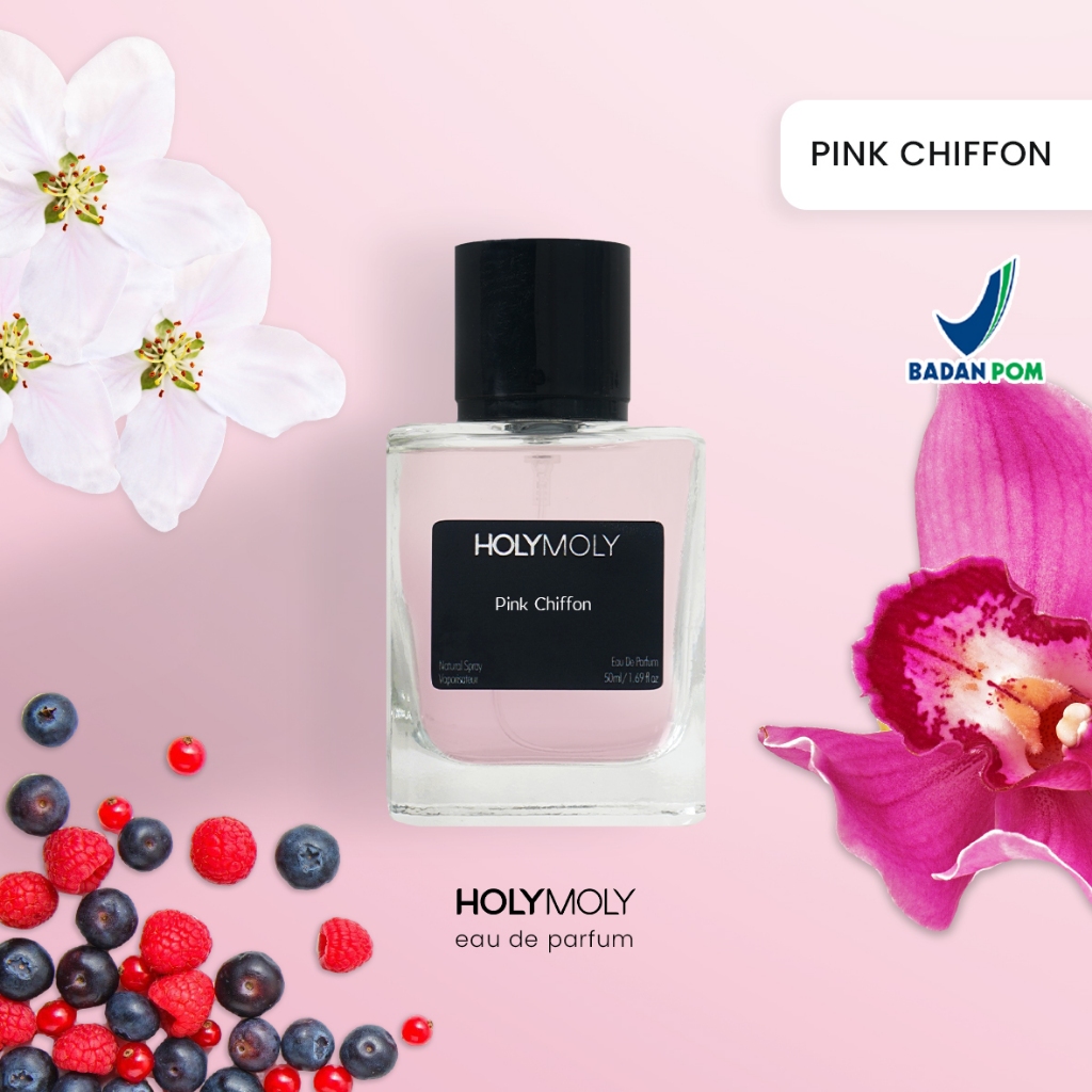 Holymoly Parfum PINK CHIFFON - Parfum EDP Wanita Pria UNISEX Tahan lama