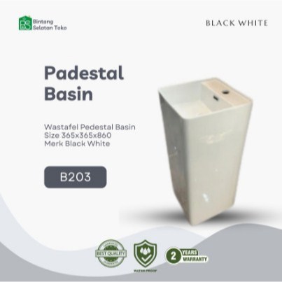 Padestal Basin Black White-B203/Wastafel Pedestal Basin