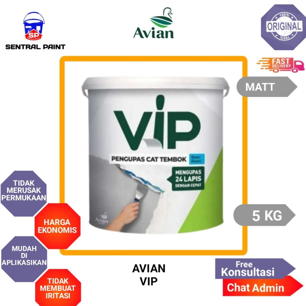 VIP KUPAS CAT TEMBOK/PENGUPAS CAT TEMBOK PAINT REMOVER 4 KG