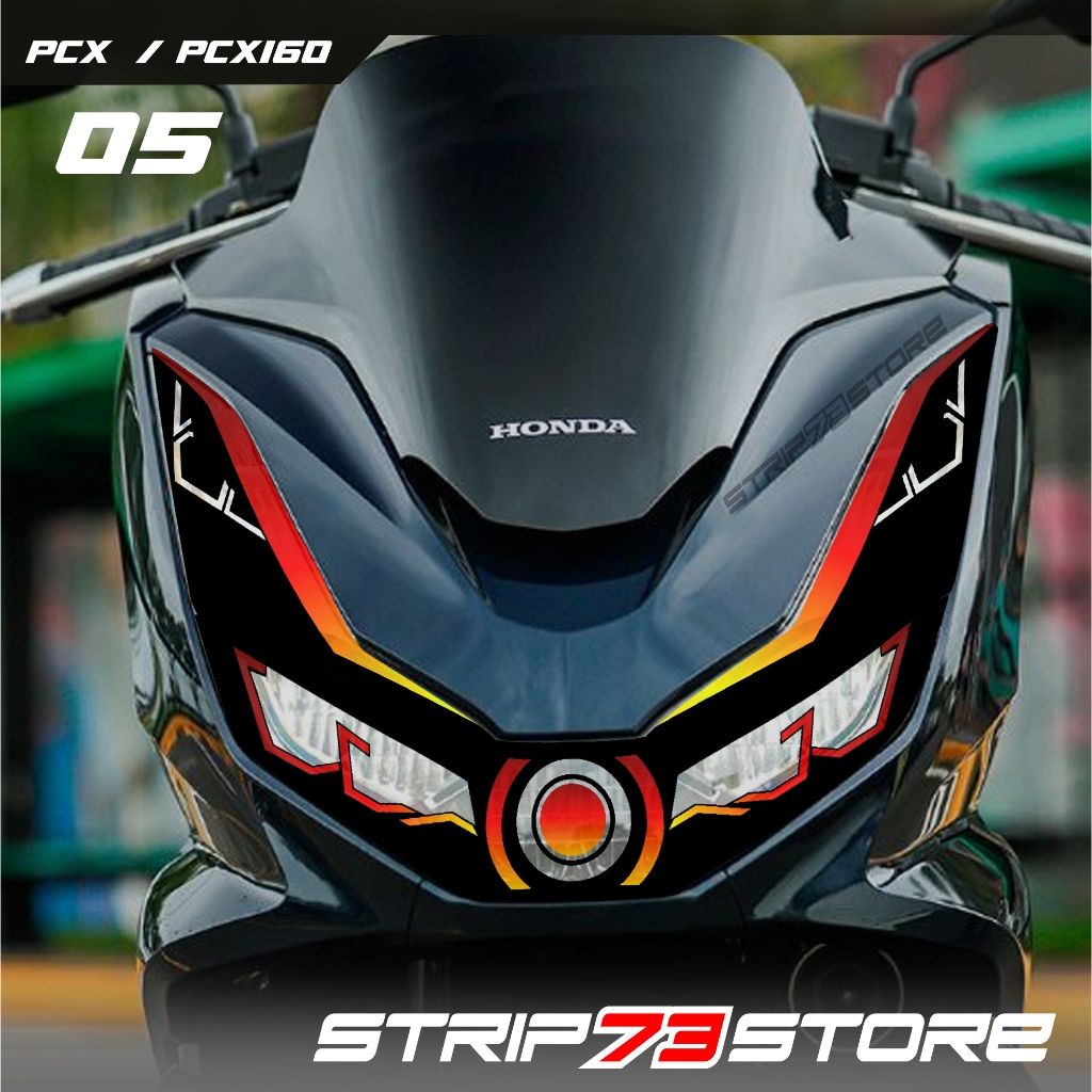 KODE 05 TERBARU STIKER ALIS LAMPU MOTOR PCX 160 - STIKER ALIS LAMPU DEPAN PCX 160 SIMPLE KEREN