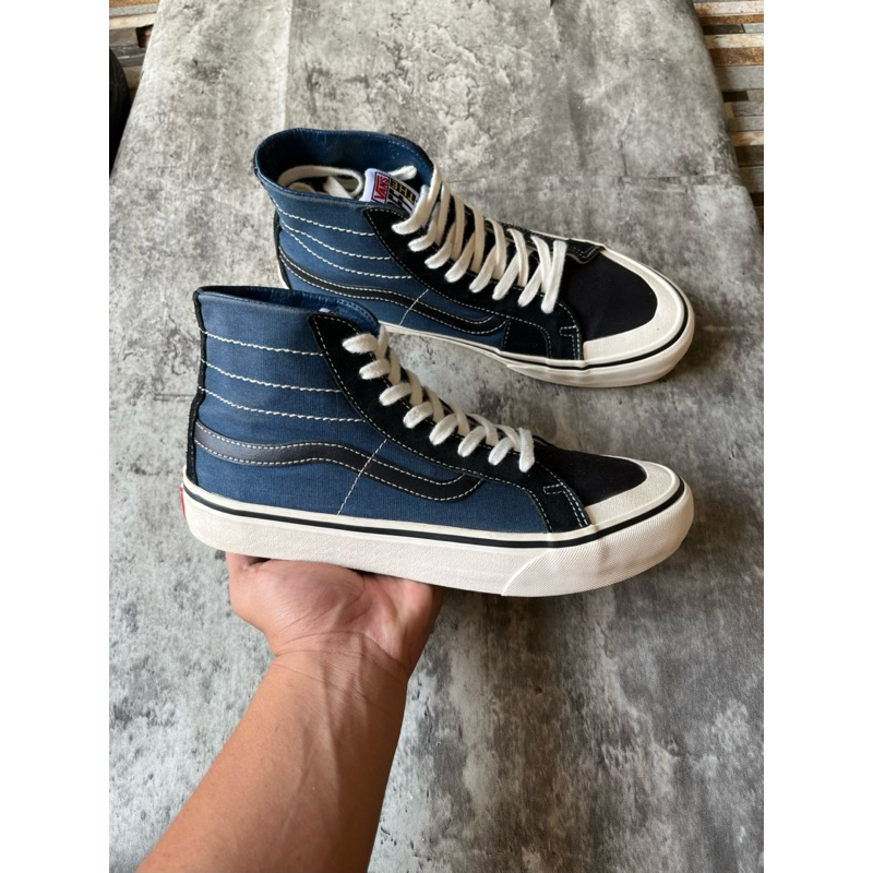 VANS SK8 HI 138 DECON SF BLACK BLUE (SIZE 42)