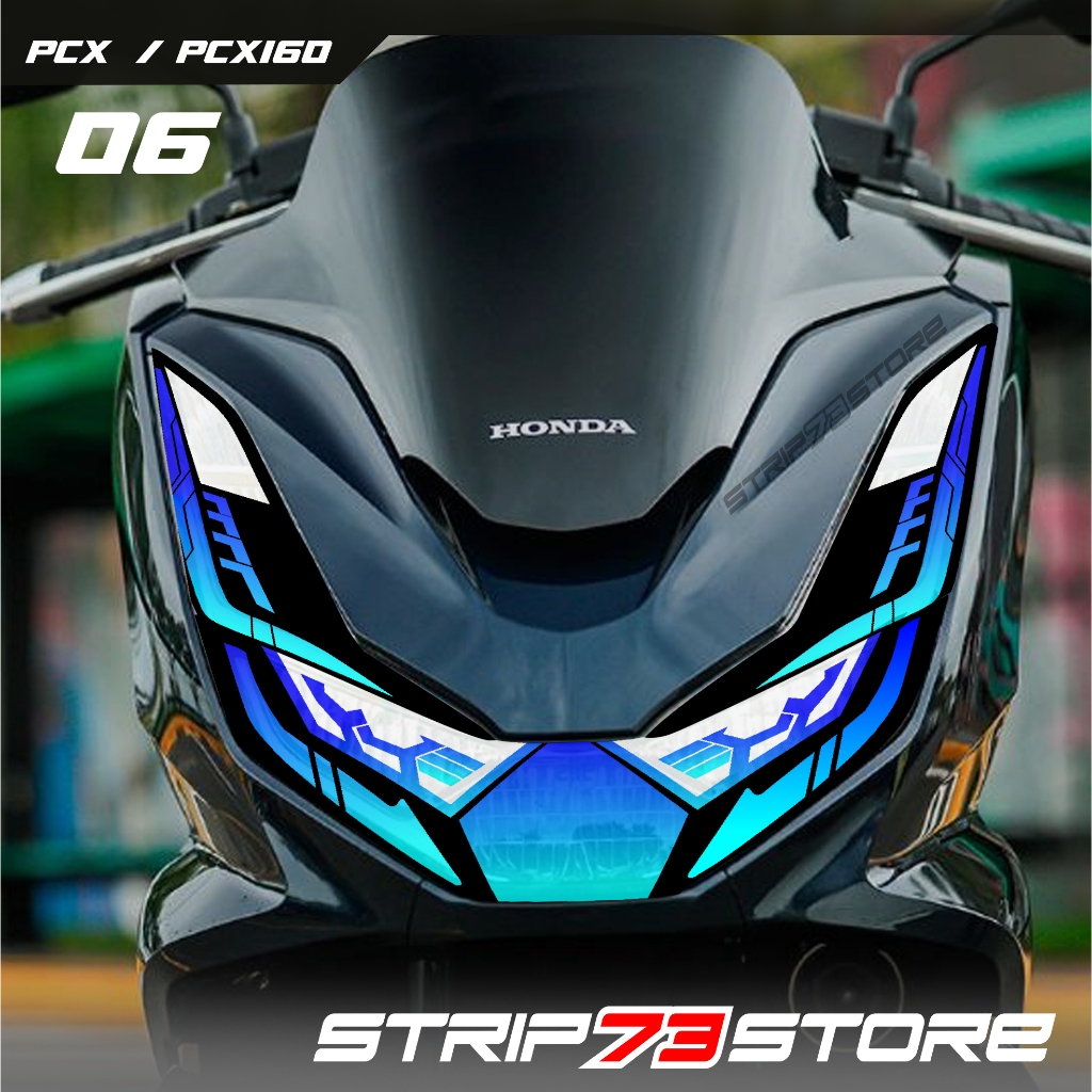 KODE 06 STIKER ALIS LAMPU DEPAN MOTOR PCX 160 - STIKER ALIS LAMPU PCX 160 PREMIUM GRAFIK