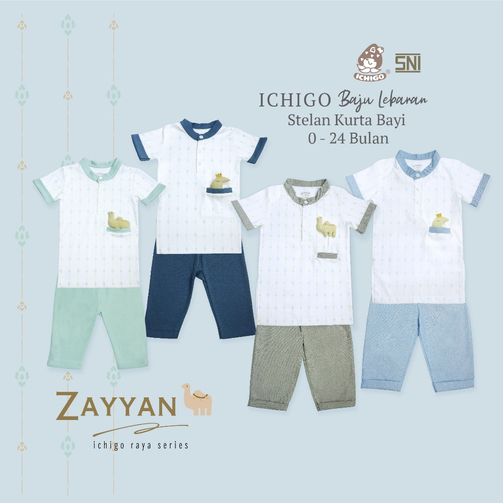 ICHIGO Baju Lebaran - Stelan Baju Kurta Bayi 0 - 24 Bulan