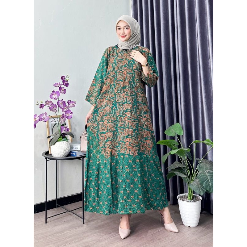 daster Maura jumbo daster Maura batik daster jumbo lengan panjang daster jumbo daster kekinian