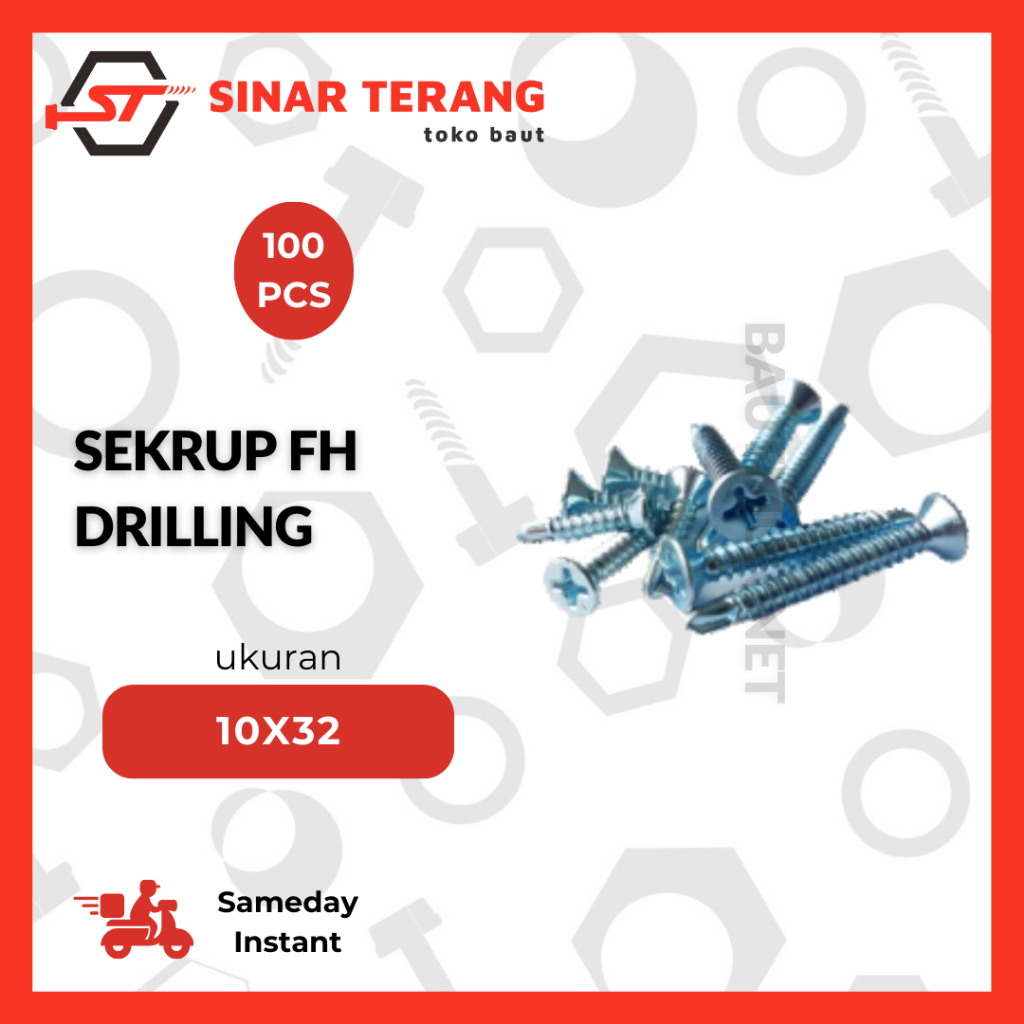Skrup SDS FH Drilling #10x32 LION - Self Drilling Screw