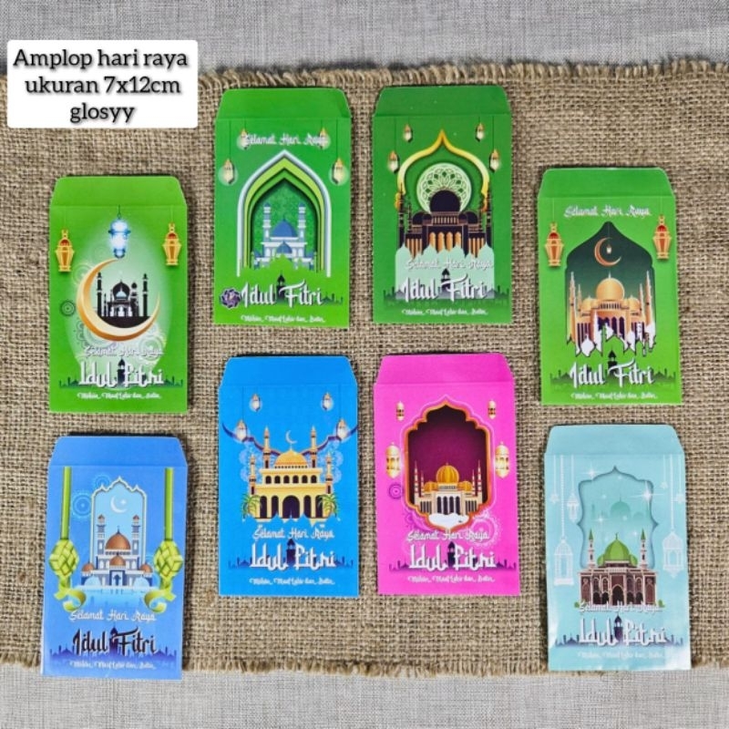 

10 lembar Amplop lebaran angpao lebaran karakter masjid P ukuran medium