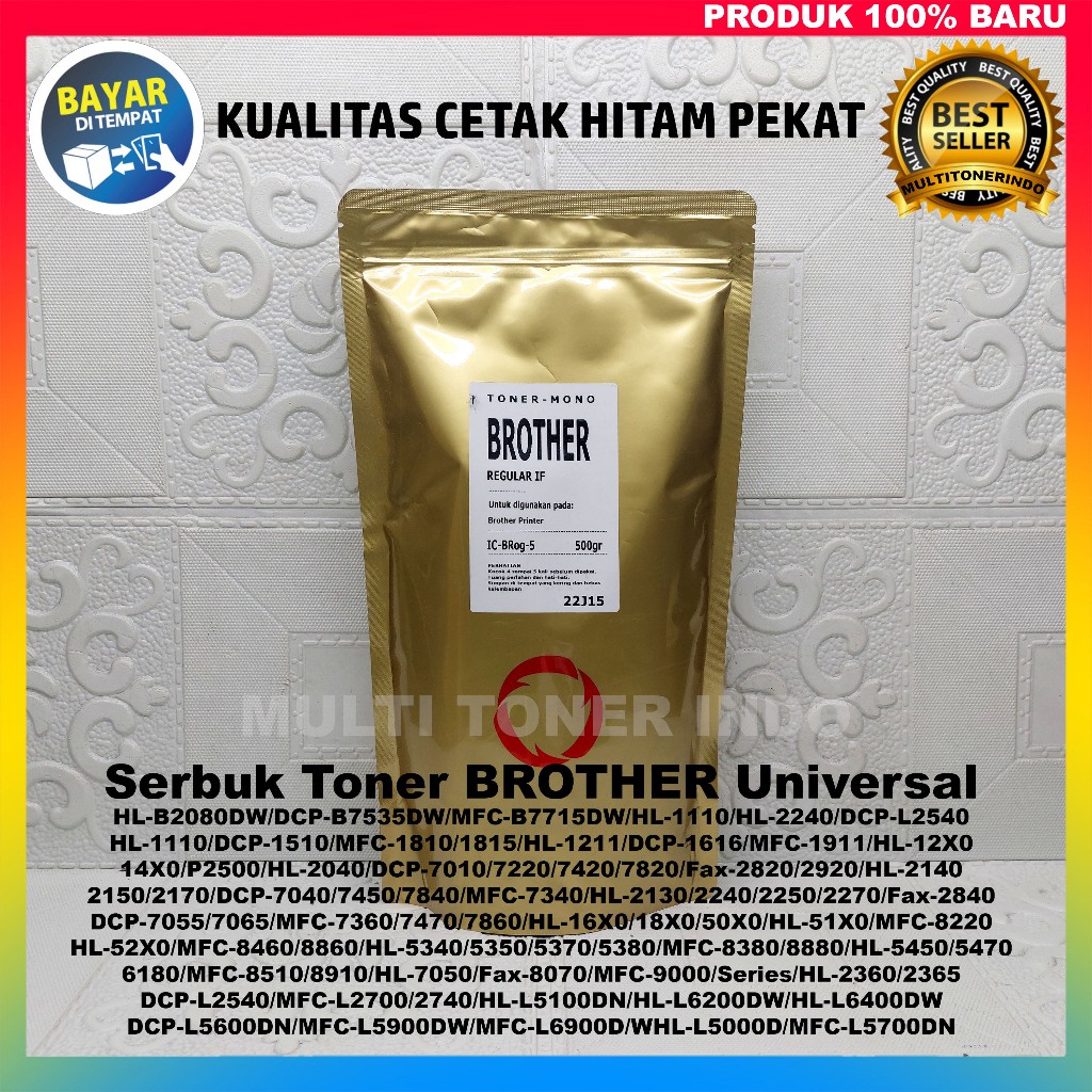 Serbuk Toner Untuk Brother Universal Printer DCP-L2540/MFC-L2700/2740/HL-L5100DN/HL-L6200DW/HL-L6400