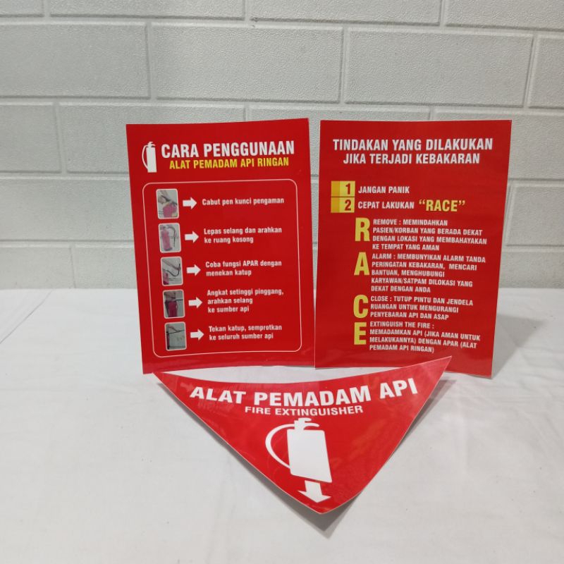 Stiker APAR Stiker Penggunaan APAR stiker cara menggunakan APAR