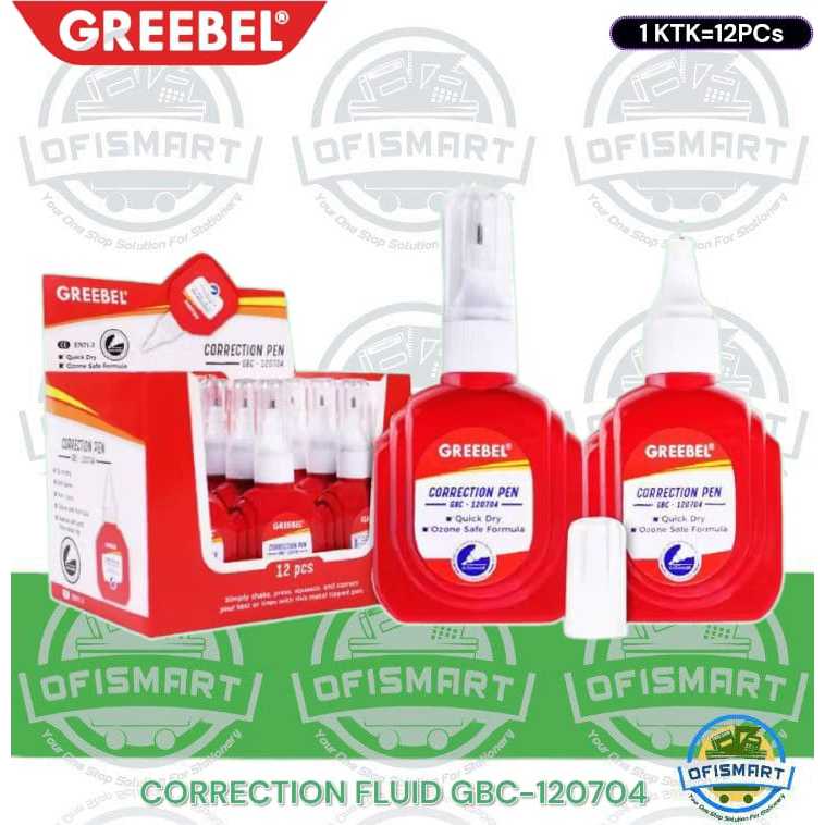 

Greebel Correction Pen Tip Ex Cairan Penghapus GBC-120704 | @1Ktk=12 PCs