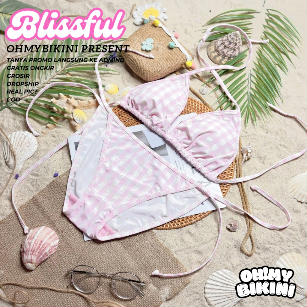 DR BLISSFUL Bikini Set ( MOTIF) TRIANGLE Baju Pantai Murah baju sexy Bikini Lucu OhMyBikini