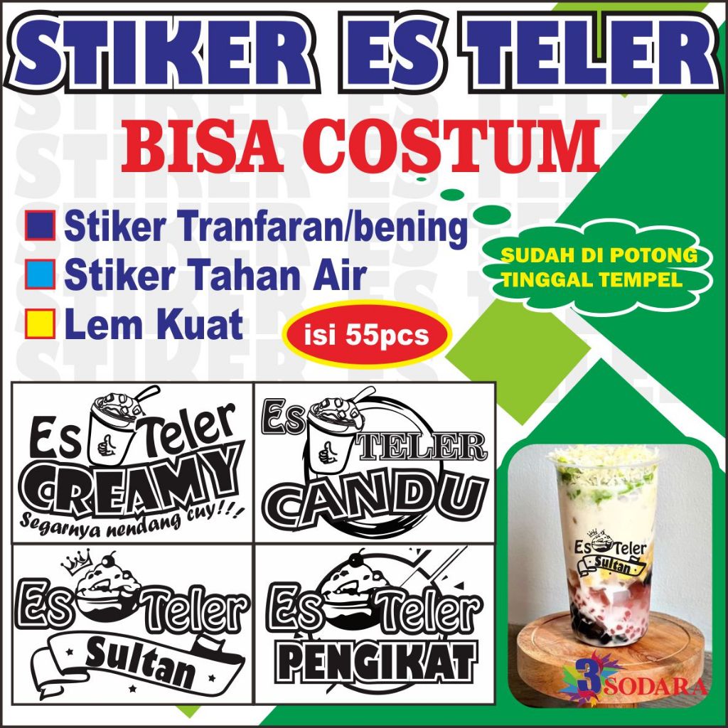 

Stiker Es Teler Bisa Costum