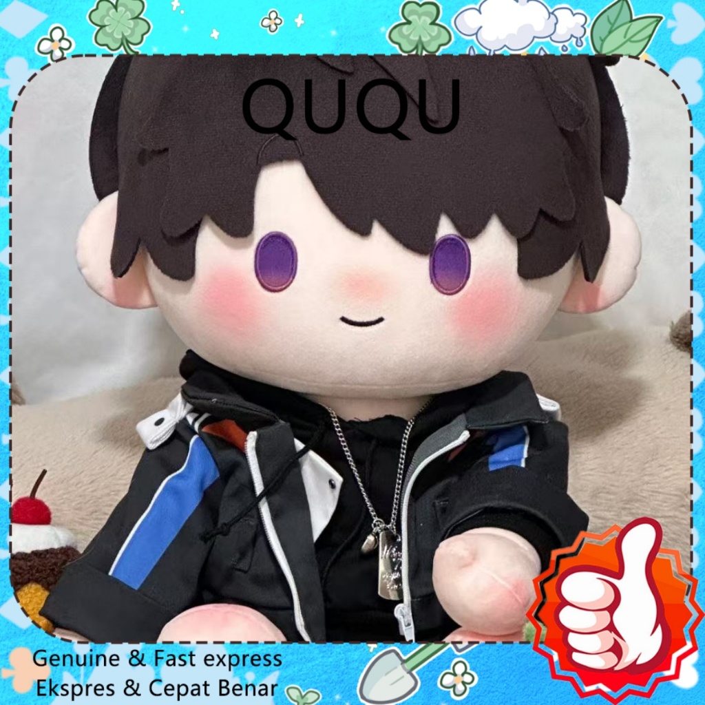 QUQU 40cm Plush Doll Love and Deepspace Caleb Sitting Posture Attribute Cotton Doll baju boneka 40cm