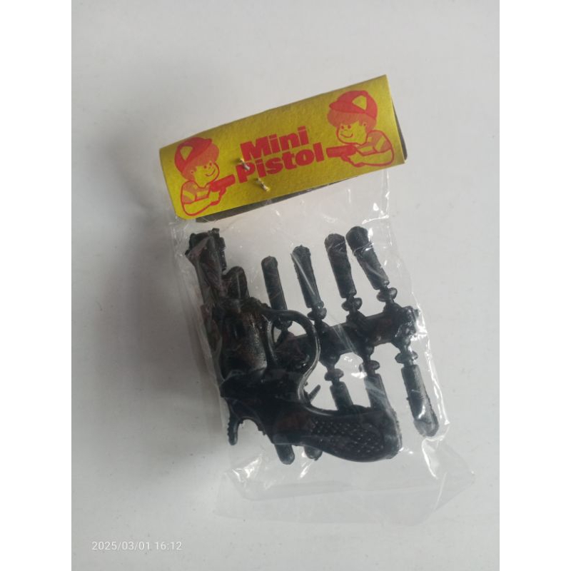 mainan pistol mini plastik jadul - mainan lawas