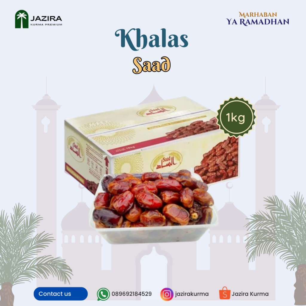 

Kurma Khalas Saad 1 Kg / 1000 Gram