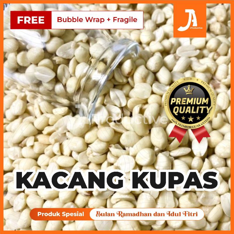 

KACANG KUPAS JUMBO UK. 25/29 MENTAH 1 KG SIAP OLAH UNTUK SAJIAN LEBARAN | FREE PACKING BUBBLE WRAP + FRAGILE