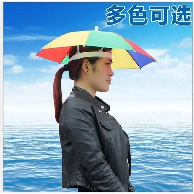 Topi Payung Dewasa Headband Umbrella Hat Topi Mancing Payung Unik Outdoor