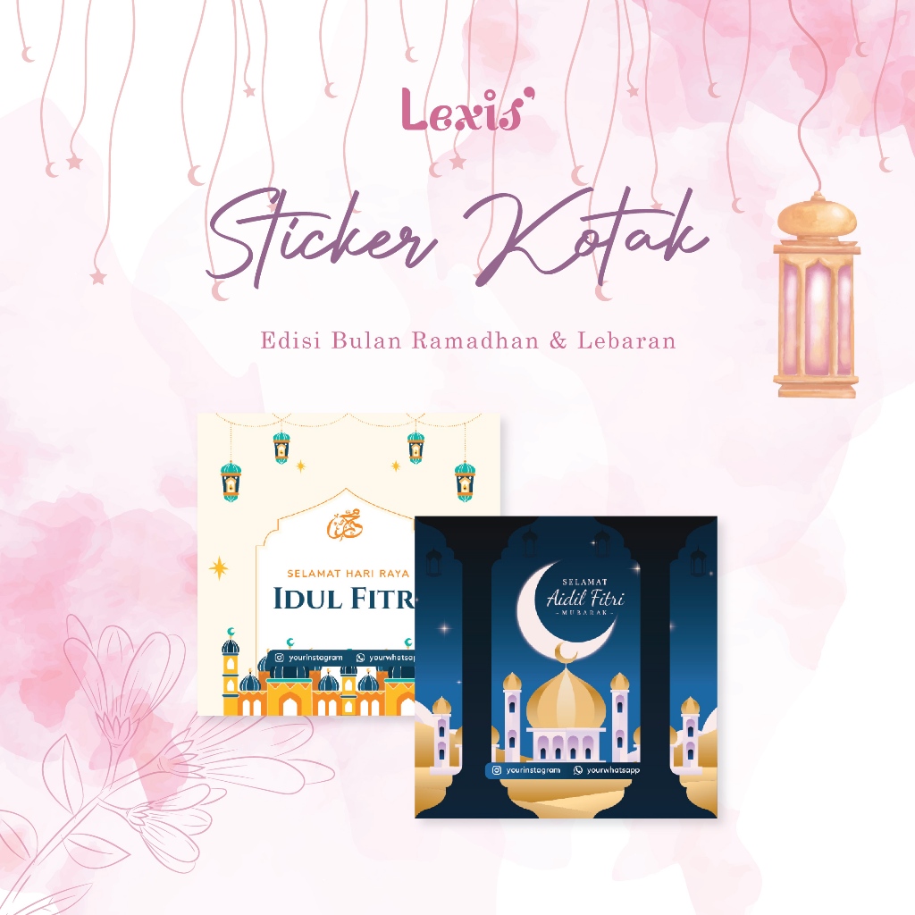 

Sticker Kotak Vinyl / Chromo Edisi Hari Raya Idul Fitri Lebaran 2024 Gambar Logo Cetak Label Stiker Makanan Toples Botol Kemasan Hari Raya Idul Fitri 2023