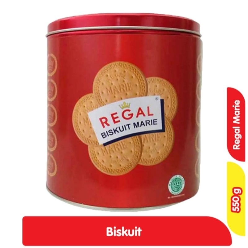 

REGAL BISKUIT MARIE 550 Gram kaleng