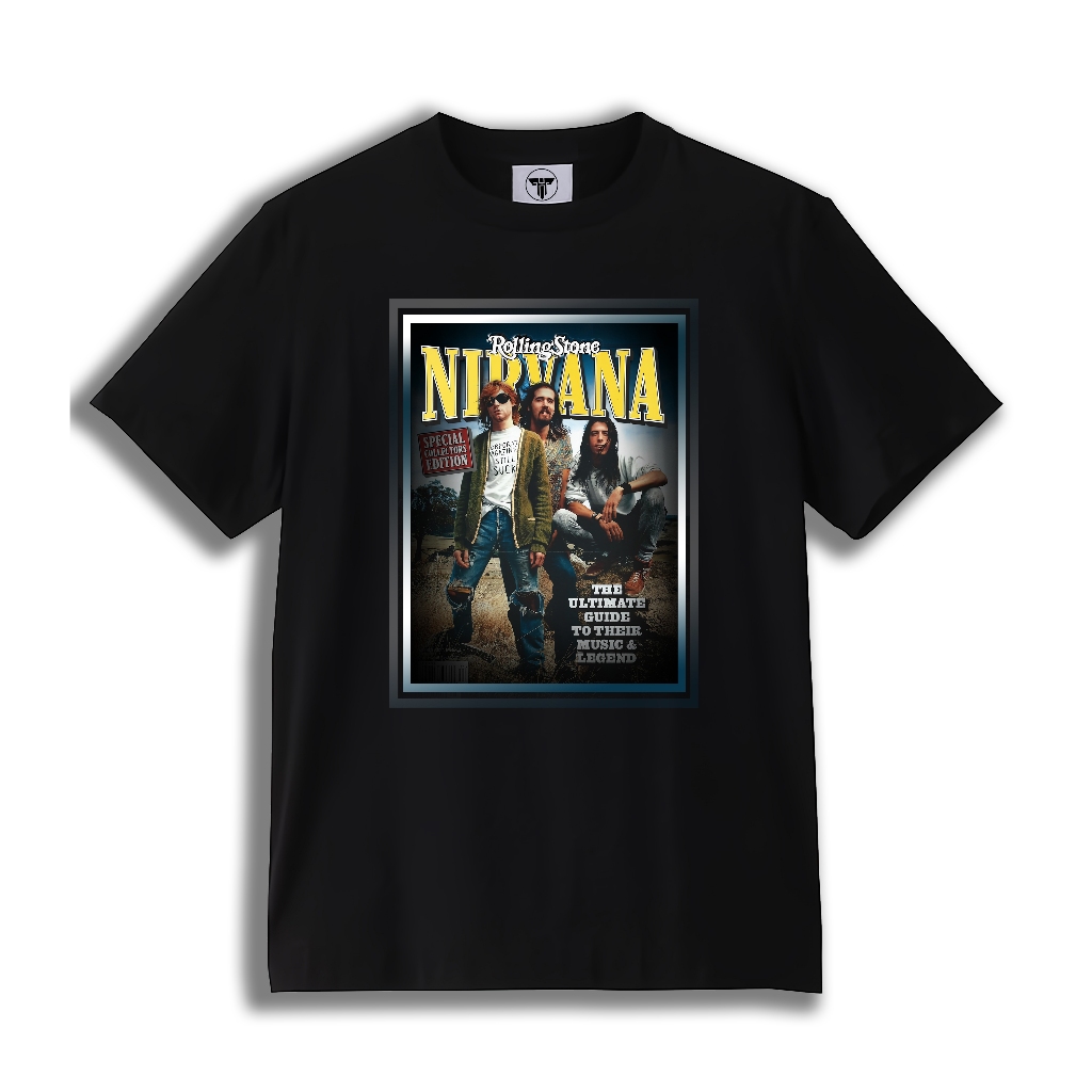 T-shirt NIRVANA - Nirvana x Rolling Stone Shadow V.3 | Kaos Band NIRVANA Premium
