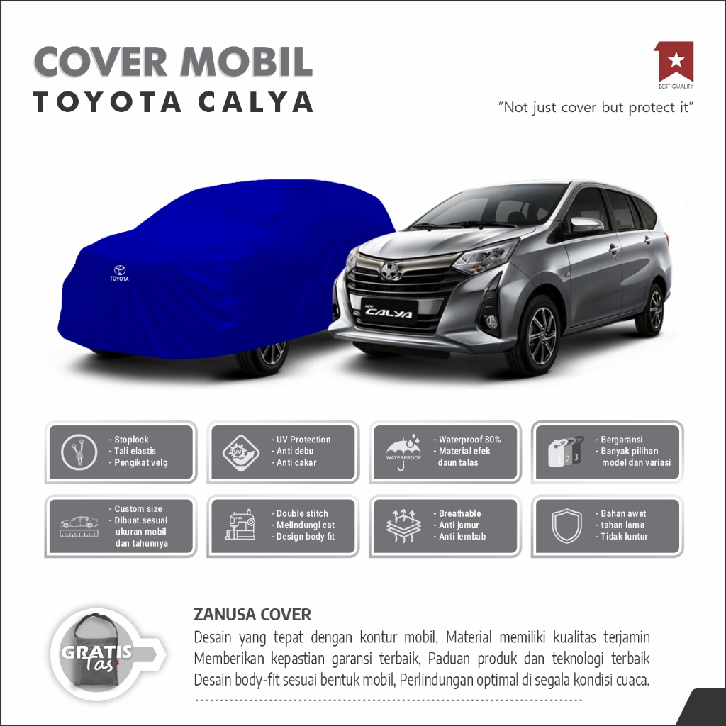 BODY COVER TOYOTA CALYA, SARUNG MOBIL CALYA, SELIMUT MOBIL CALYA