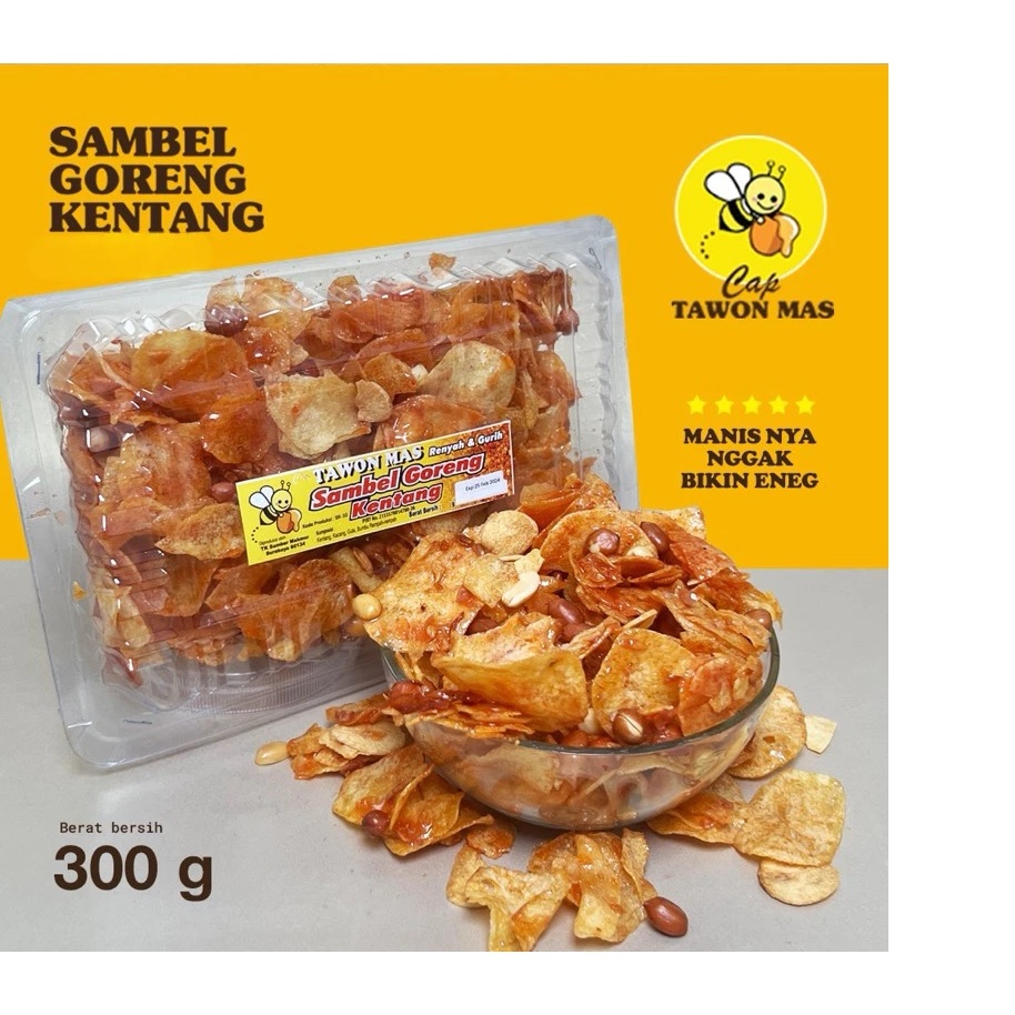 

Sambel Goreng Kentang / Kentang Tempe / Kering Kentang / Kering Tempe cap Tawon Mas