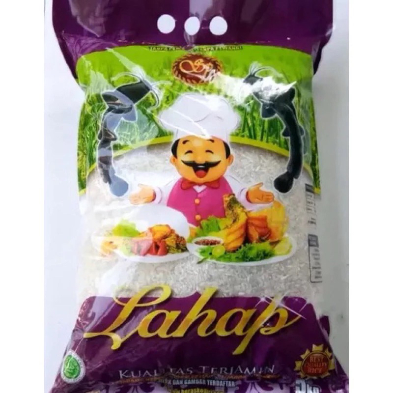 

BERAS LAHAP 5kg jual per 2 pouch 5kg x 2