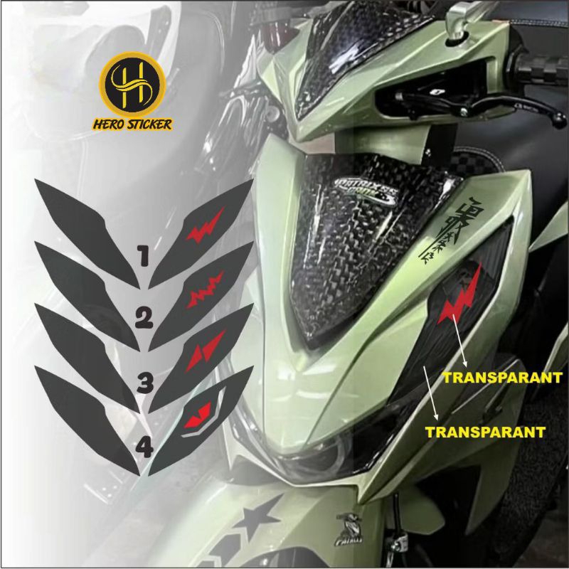 Sticker stiker Lampu alis Beat deluxe 2020 / stiker lampu beat deluxe 2020 / stiker lampu sein beat 