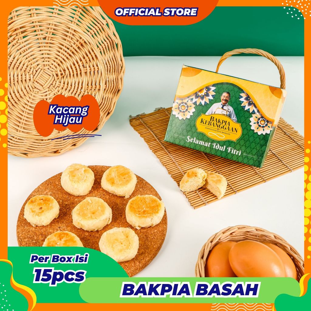 

Bakpia Kebanggaan [Isi 15] Bakpia Basah Kacang Hijau Manis - Oleh Oleh Khas Bandung