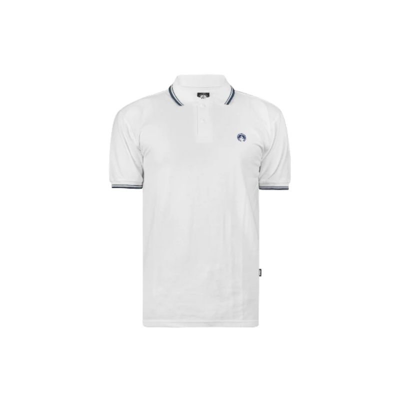 Prung Wavy Poloshirt Kaos Polo Warna Putih List Navy Kaos Kerah