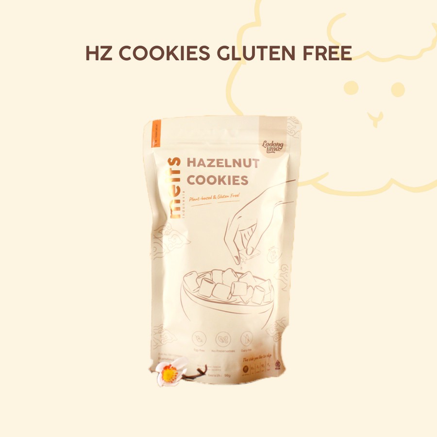 

HAZELNUT COOKIES GLUTEN FREE by Melts | Pouch 90g Plant Based Vegan Snack Cereal Sereal Kukis Biskuit Kue Wafer Sehat Coklat Cokelat Haselnut Kacang