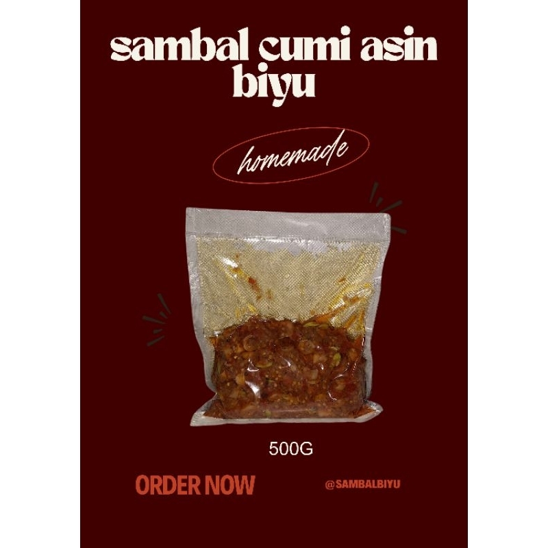 

Sambal Cumi Asin Biyu 500g