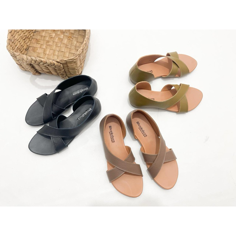 Bhonkshors_Lavender (Sepatu flat shoes dan sandal wanita asli kulit Sukaregang)