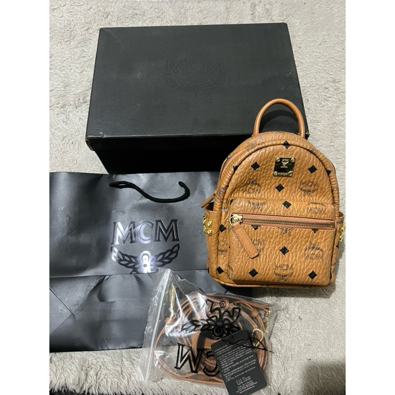 MCM Bebeboo Backpack Slingbag Preloved Authentic Proof By Legitcheck