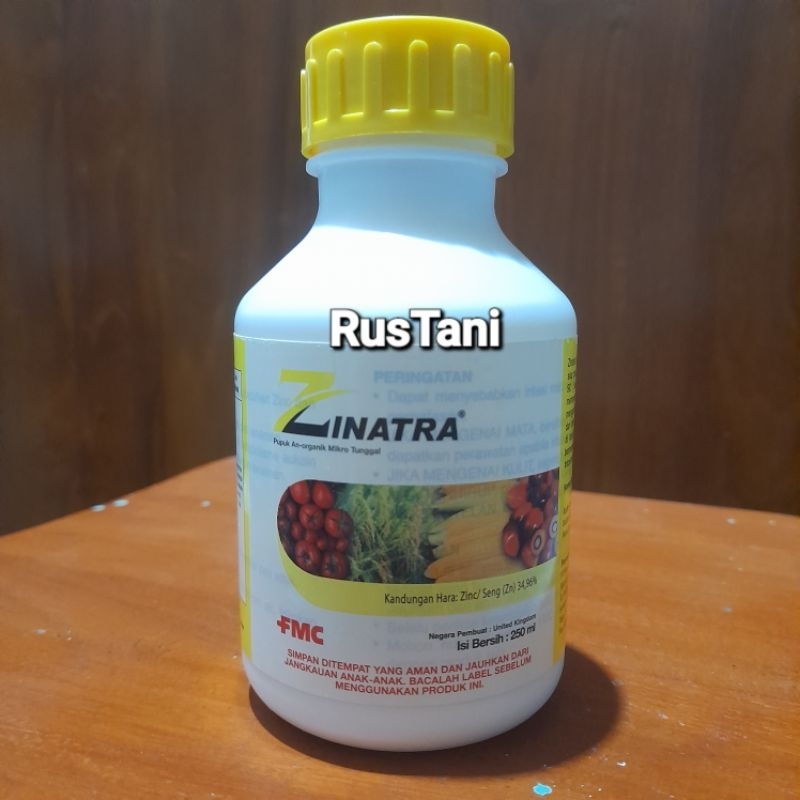 Pupuk ZN murni ZINATRA 250ml Kandungan : Zn 34,96%