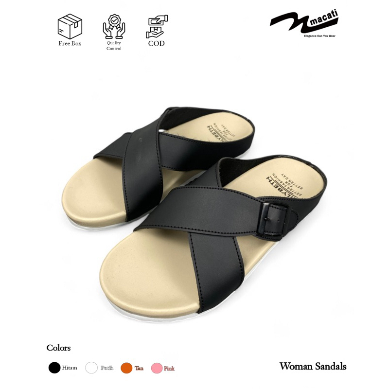 Sandal Ban dua Silang cewek Sandal Selop Wanita Kekinian Korean Style Sandal Flat Flatform Wanita  S