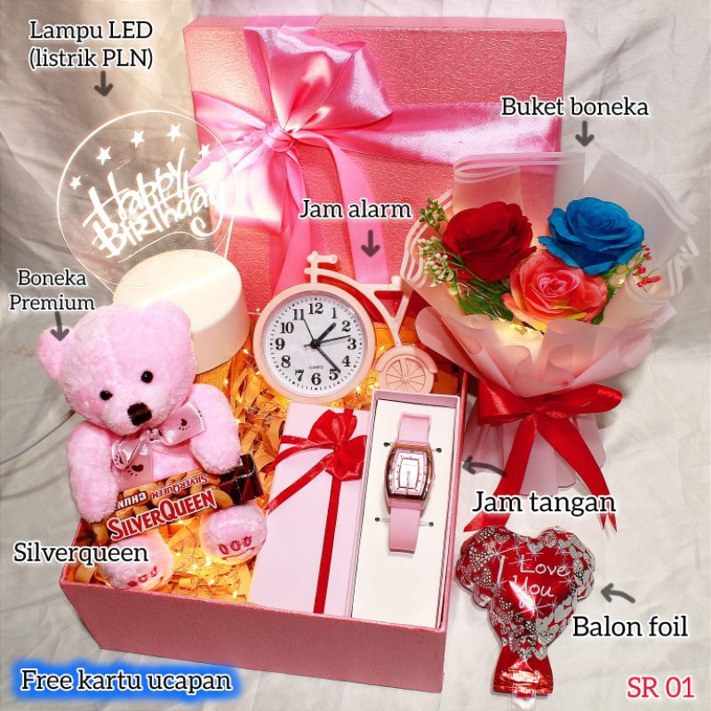 Gift Set Box Hampers Hadiah Cewek – Gift Box & Hampers Eksklusif Spesial untuk Orang Tersayang – Kad