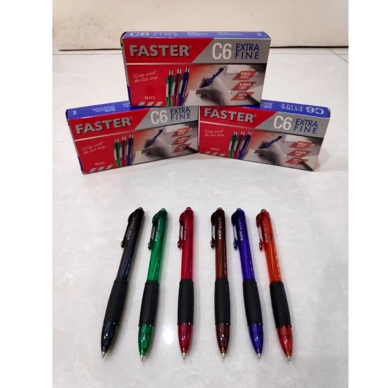 

Pulpen FASTER C6 HITAM