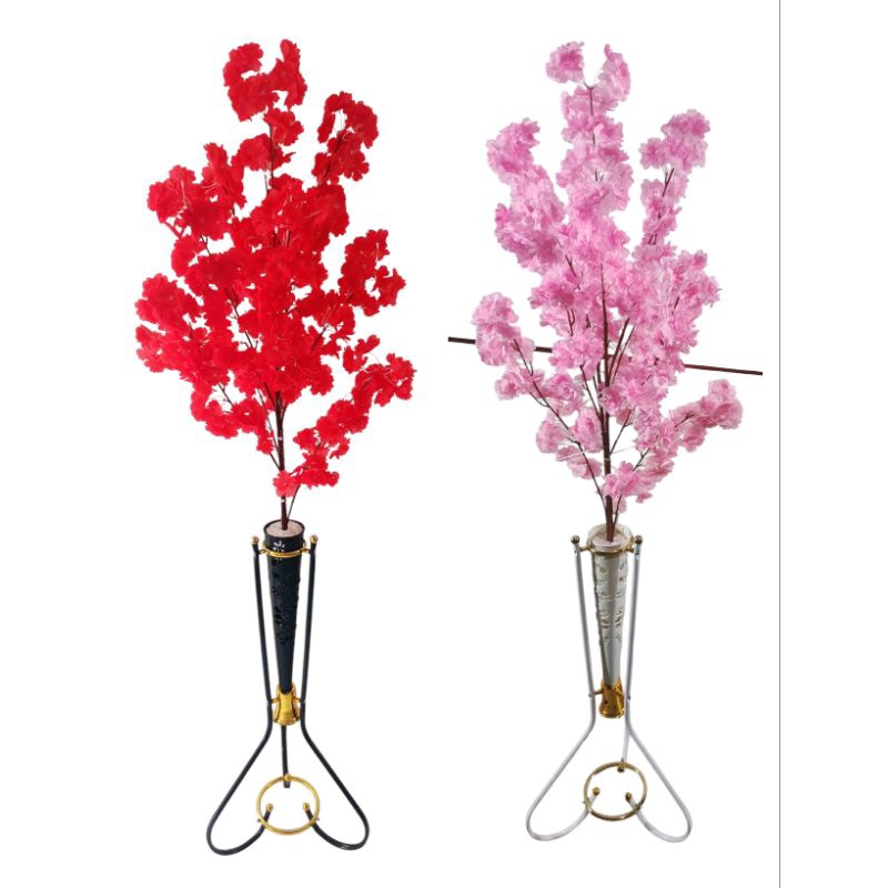 sakura set stending/ sakura set pot/ sakura sudut/  pohon sakura/  sakura sudut set arti ficial bung