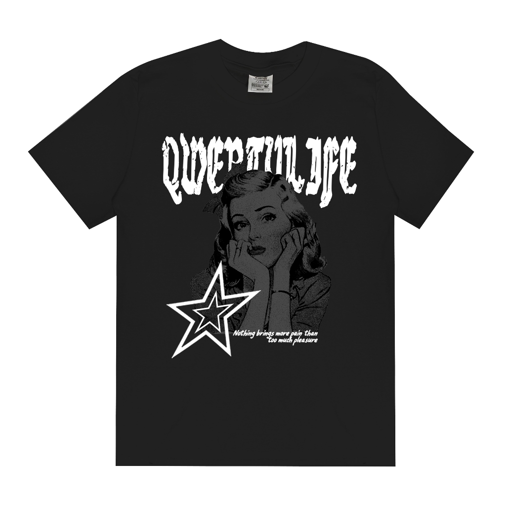 Qwertylife Tshirt Pleasure Black