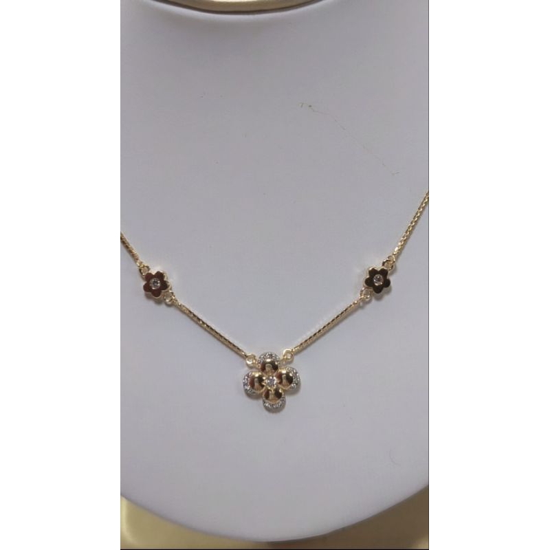 KALUNG EMAS CLOVER YELLOW GOLD 8K