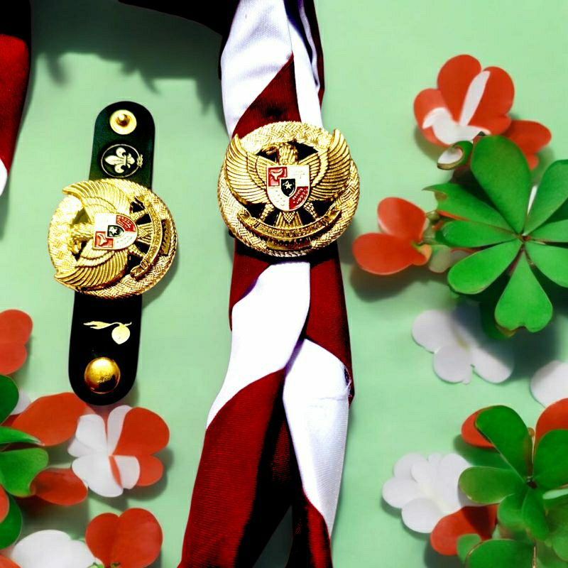 

ring kacu / hasduk pramuka kalep model logam garuda tumpuk