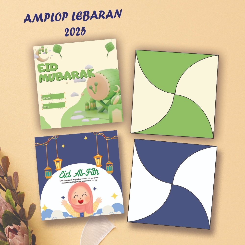 

Amplop Lebaran Unik Amplop Baling Baling Karakter Angpao idul fitri Tutup Stiker 10 pcs