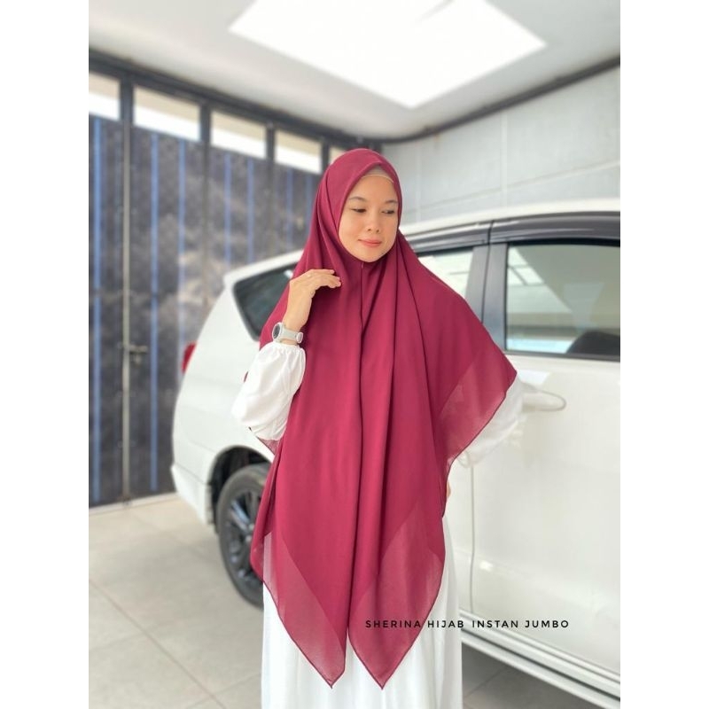Hijab segi empat jumbo hijab instan syari hijab Ceruti babydoll ultimate/Segi empat reselting 2 laye