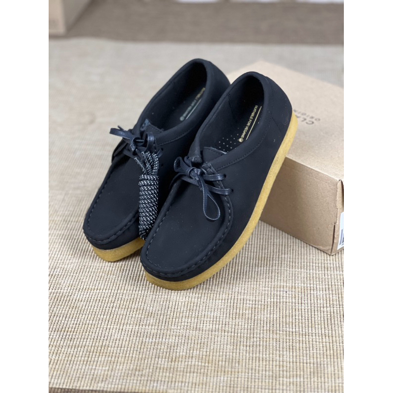 CLARKS WALLABEE BLACK VEGAN